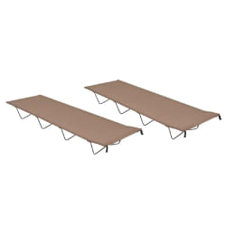 vidaXL Lits de camping 2 pcs 180x60x19 cm Tissu Oxford et acier Taupe - TU