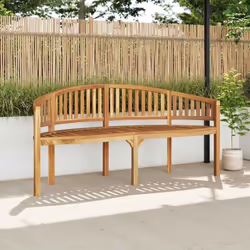 Ce superbe banc en bois en forme de banane est confortable et ajoutera une touche raffinée et élégante à votre jardin, patio  ...