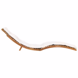 VidaXL 310667 chaise d'extérieur Linge Siège rembourré Teck Crème, Blanc