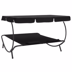 VidaXL 313521 lit d'extérieur Noir - Vue supplémentaire 4