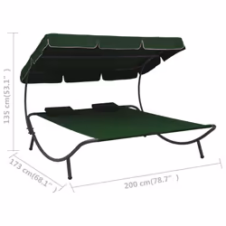 VidaXL 313522 lit d'extérieur Vert - Vue supplémentaire 7