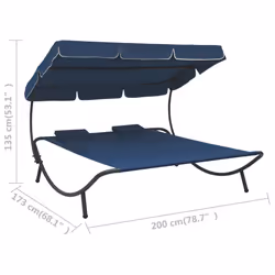 VidaXL 313523 lit d'extérieur Bleu - Vue supplémentaire 7