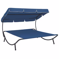 VidaXL 313527, Terrace, Siège rembourré, Oxford, Acier, Bleu, 1730 mm, 2000 mm