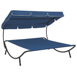 VidaXL 313527 chaise d'extérieur Terrace Siège rembourré Oxford, Acier Bleu