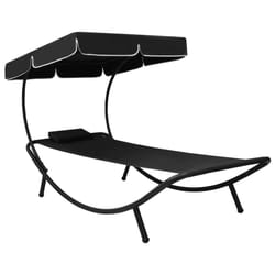 VidaXL 313533 chaise d'extérieur Terrace Siège rembourré Oxford, Acier Noir