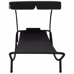 VidaXL 313533 chaise d'extérieur Terrace Siège rembourré Oxford, Acier Noir