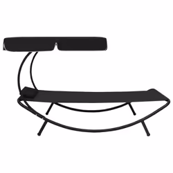 VidaXL 313533 chaise d'extérieur Terrace Siège rembourré Oxford, Acier Noir