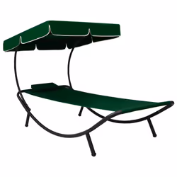 VidaXL 313534, Terrace, Siège rembourré, Oxford, Acier, Vert, 900 mm, 2000 mm