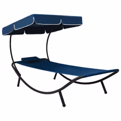 VidaXL 313535, Terrace, Siège rembourré, Oxford, Acier, Bleu, 900 mm, 2000 mm