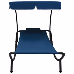 VidaXL 313535 chaise d'extérieur Terrace Siège rembourré Oxford, Acier Bleu