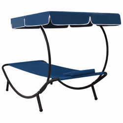 VidaXL 313535 chaise d'extérieur Terrace Siège rembourré Oxford, Acier Bleu - Vue supplémentaire 4