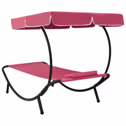 VidaXL 313536 chaise d'extérieur Terrace Siège rembourré Oxford, Acier Rose - Vue supplémentaire 4