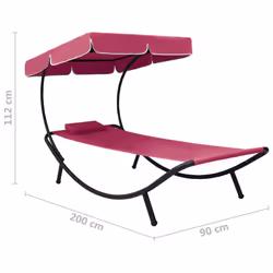 VidaXL 313536 chaise d'extérieur Terrace Siège rembourré Oxford, Acier Rose - Vue supplémentaire 7