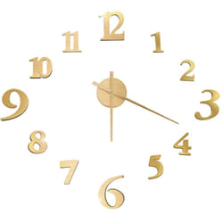Vidaxl - Horloge murale 3D Design moderne Doré 100 cm xxl