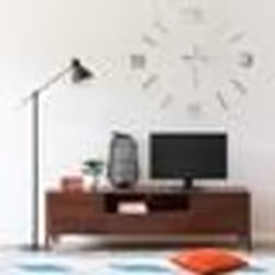 vidaXL Horloge murale 3D Design moderne Argenté 100 cm XXL