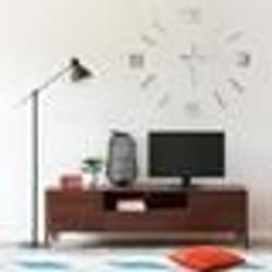 vidaXL Horloge murale 3D Design moderne Argenté 100 cm XXL