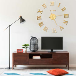 Vidaxl - Horloge murale 3D Design moderne Doré 100 cm xxl