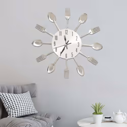 Décorez votre cuisine ou votre salle à manger avec cette horloge murale qui attire l'attention. Cette horloge murale est déco ...