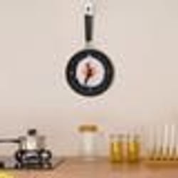 325164 vidaXL Wall Clock with Fried Egg Pan Design 18,8 cm - TU