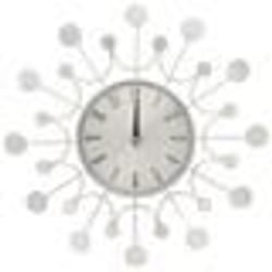 325165 vidaXL Wall Clock Silver 40 cm Metal - TU