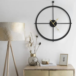 Vidaxl - Horloge murale Noir 52 cm Fer