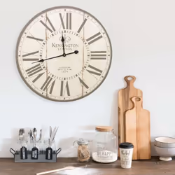 Cette horloge murale de style rétro sera un excellent supplément à la décoration de votre pièce ! L'horloge a un cadre en MDF ...