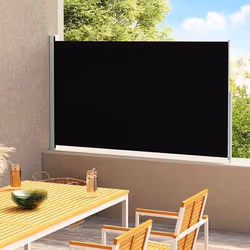 vidaXL Auvent latéral rétractable de patio 220x300 cm Noir