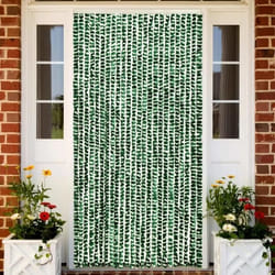 vidaXL Moustiquaire Vert et blanc 100x220 cm Chenille