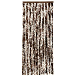 vidaXL Moustiquaire Marron et blanc 56x185 cm Chenille
