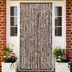 vidaXL Moustiquaire Marron et blanc 90x220 cm Chenille - TU