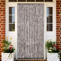 vidaXL Moustiquaire Marron et blanc 100x220 cm Chenille - TU