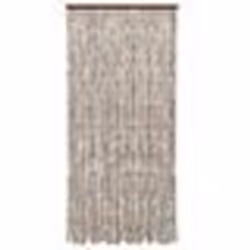 vidaXL Moustiquaire Taupe et blanc 90x220 cm Chenille - TU