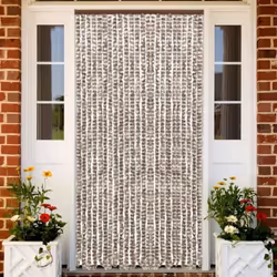 vidaXL Moustiquaire Taupe et blanc 100x220 cm Chenille - TU