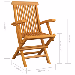 VidaXL 312277 chaise d'extérieur Terrace Teck - Vue supplémentaire 7