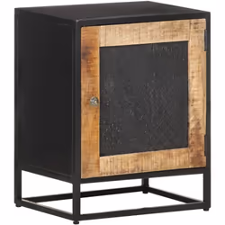 Cette table de chevet en bois de style industriel constitue un excellent supplément à votre intérieur. Elle peut également êt ...