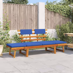 VidaXL 312120 banc de jardin Bois d'acacia, Tissu, Polyester