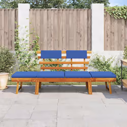 VidaXL 312120 banc de jardin Bois d'acacia, Tissu, Polyester