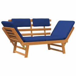 VidaXL 312120 banc de jardin Bois d'acacia, Tissu, Polyester - Vue supplémentaire 5