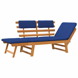 VidaXL 312120 banc de jardin Bois d'acacia, Tissu, Polyester - Vue supplémentaire 7