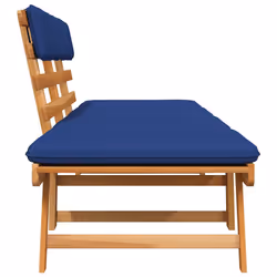 VidaXL 312120 banc de jardin Bois d'acacia, Tissu, Polyester - Vue supplémentaire 8