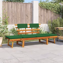 Ce lit de bronzage / banc de jardin d'extérieur en bois combine le style et la fonctionnalité et va devenir le point central ...