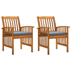 VidaXL 312130 chaise d'extérieur Terrace Siège rembourré Bois d'acacia Gris