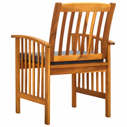 VidaXL 312130 chaise d'extérieur Terrace Siège rembourré Bois d'acacia Gris - Vue supplémentaire 5