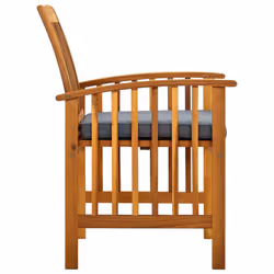 VidaXL 312130 chaise d'extérieur Terrace Siège rembourré Bois d'acacia Gris - Vue supplémentaire 6