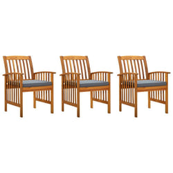 VidaXL 312131 chaise d'extérieur Terrace Siège rembourré Bois d'acacia Gris