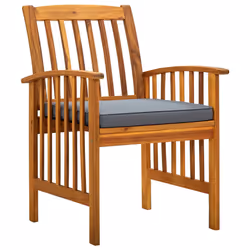 VidaXL 312131 chaise d'extérieur Terrace Siège rembourré Bois d'acacia Gris