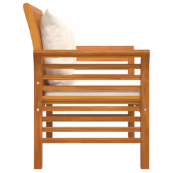 VidaXL 312137 chaise d'extérieur Terrace Siège rembourré Bois d'acacia Crème, Blanc - Vue supplémentaire 6