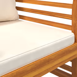 VidaXL 312137 chaise d'extérieur Terrace Siège rembourré Bois d'acacia Crème, Blanc - Vue supplémentaire 8