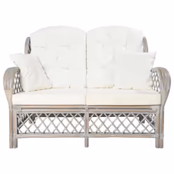 VidaXL 325473 canapé 2 siège(s) Crème, Gris