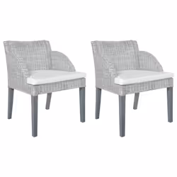 VidaXL 325488, Bois de mango, Rotin, 600 mm, 590 mm, 760 mm, 2 pièce(s), Gris